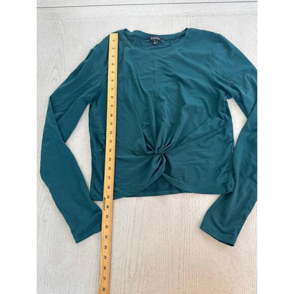 Zobha Tie Front Workout Top Clean Girl Cropped Balletcore - Picture 3 of 6